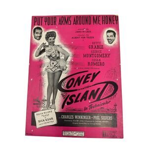 Put Your Arms Around Me Honey Sheet Music Coney Island Betty Grable